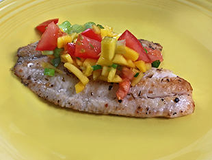Tilapia with Tomato-Mango Relish