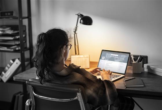 Woman on computer