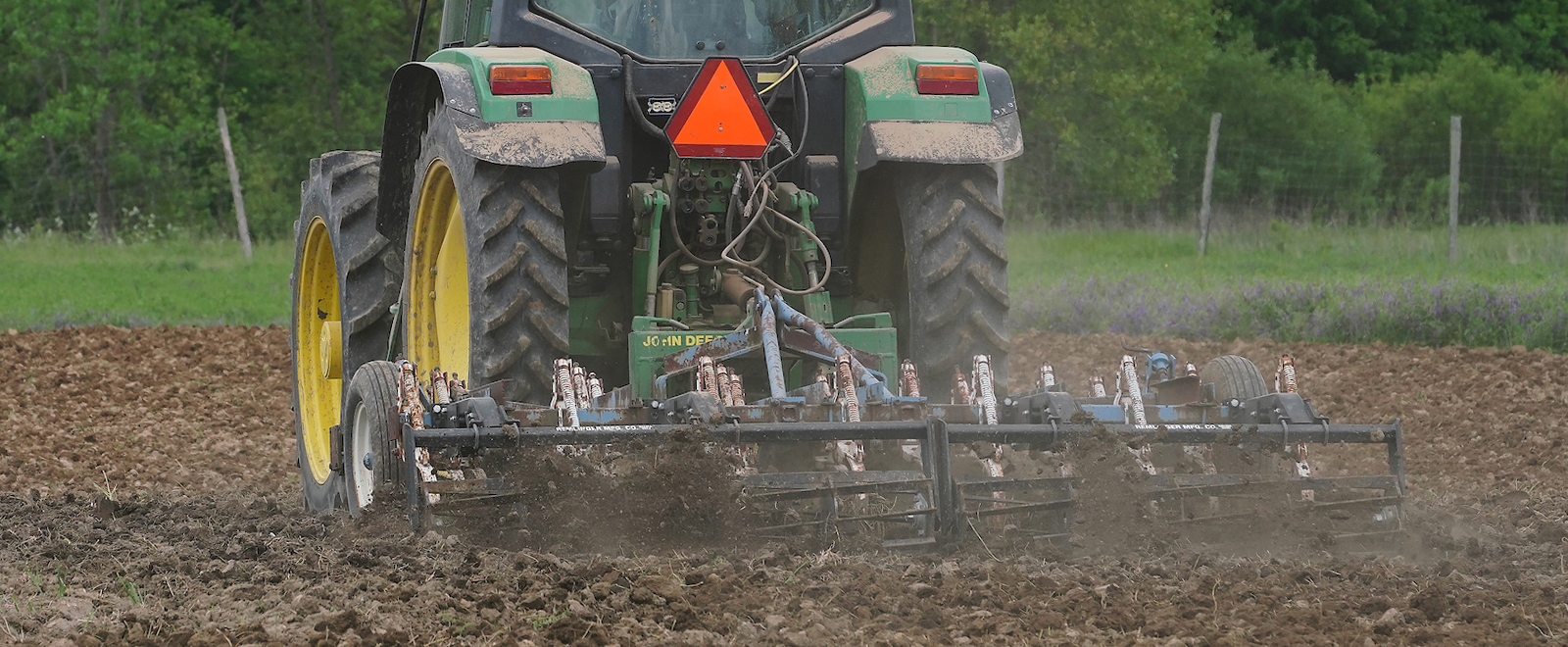 Tractor in field