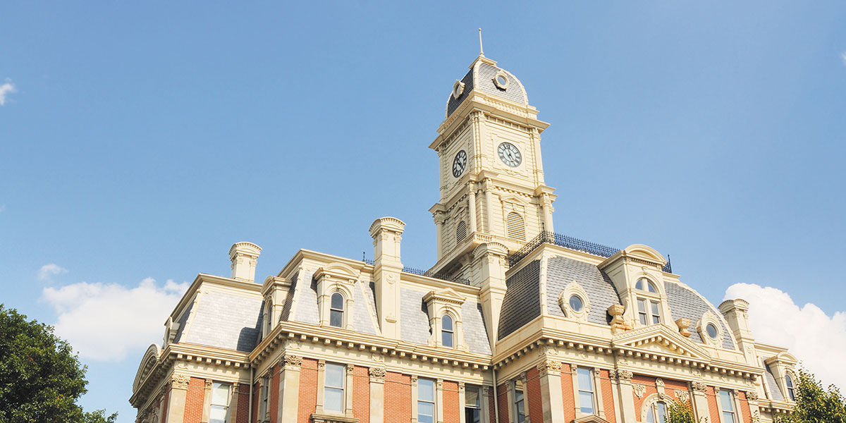 The historic Hamilton County (Indiana) Courthouse.