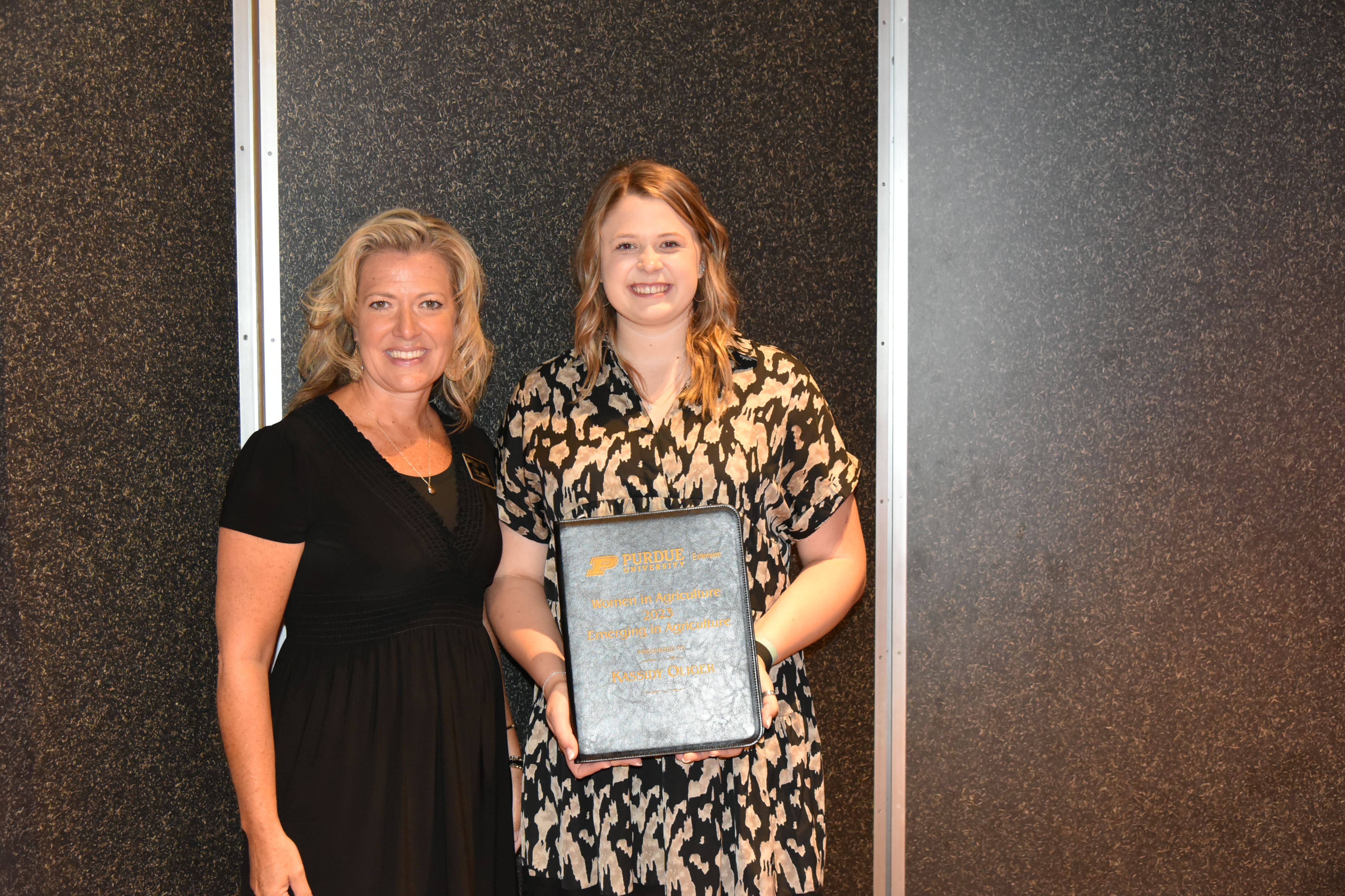 Kassidy Oliger received the 2023 Emerging Women in Agriculture Leadership award