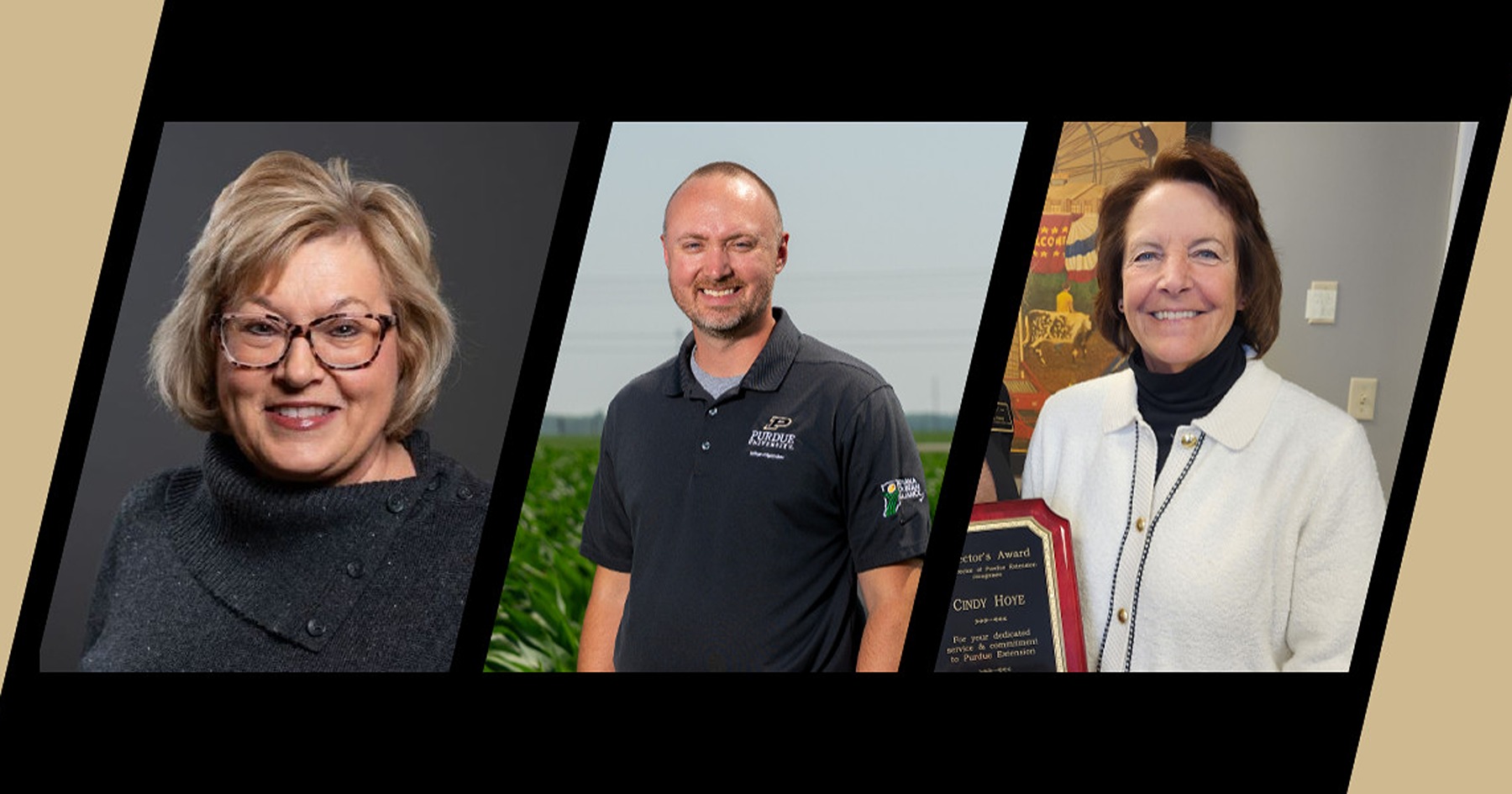Lori Bouslog, Daniel Quinn, and Cindy Hoye