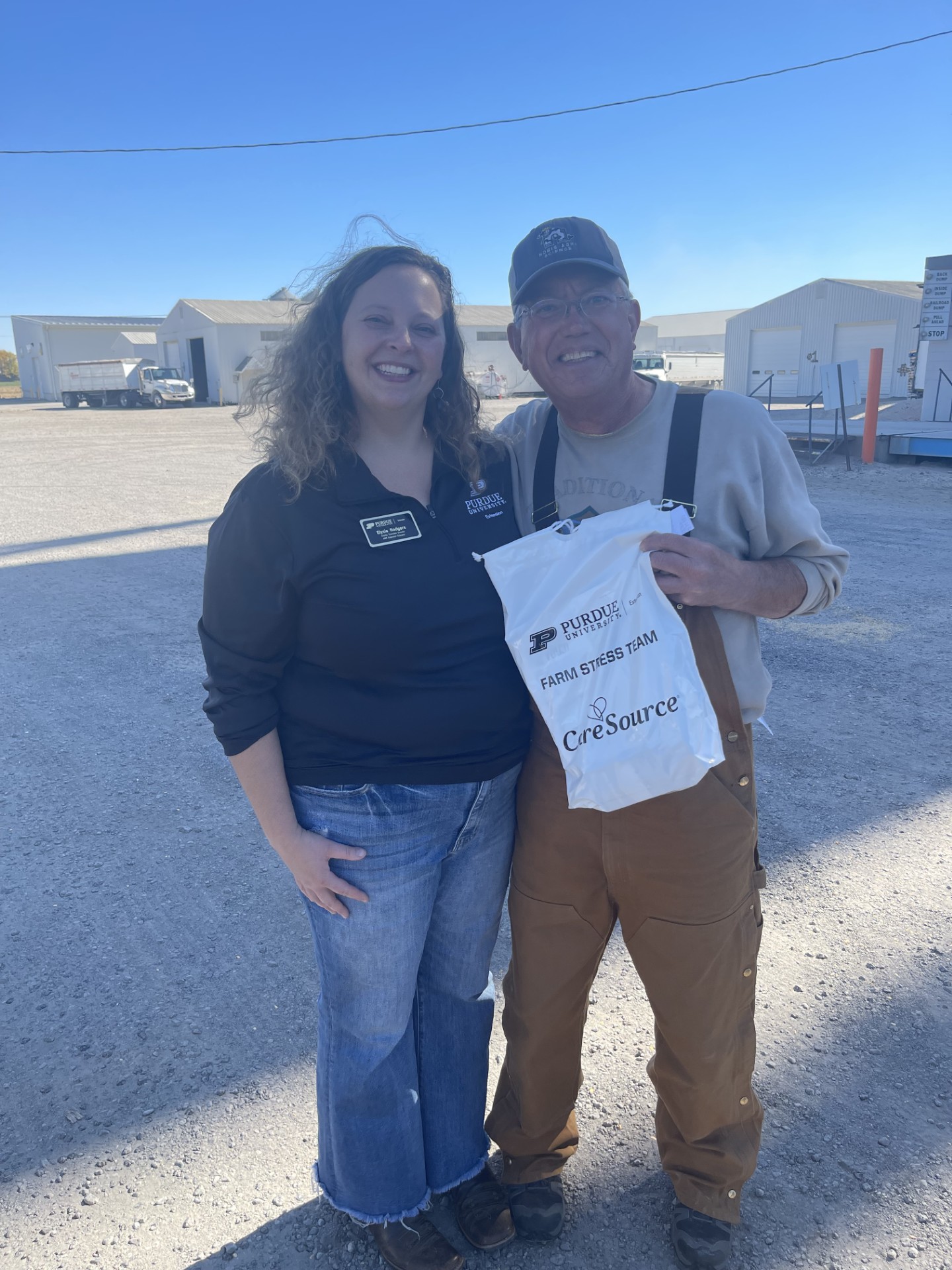 Dekalb ANR educator with local farmer