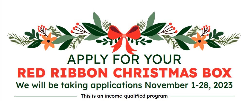 Apply for the Red Ribbon Christmas Box before November 28th