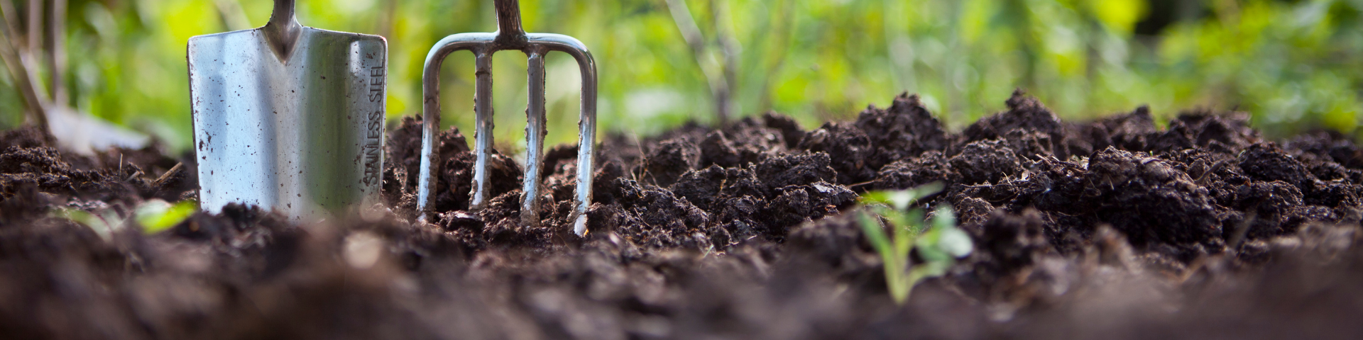 gardening tool in dirt
