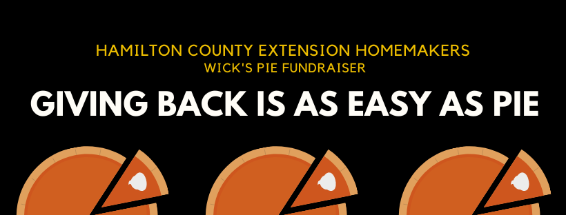 Hamilton County Extension Homemakers Pie Fundraiser