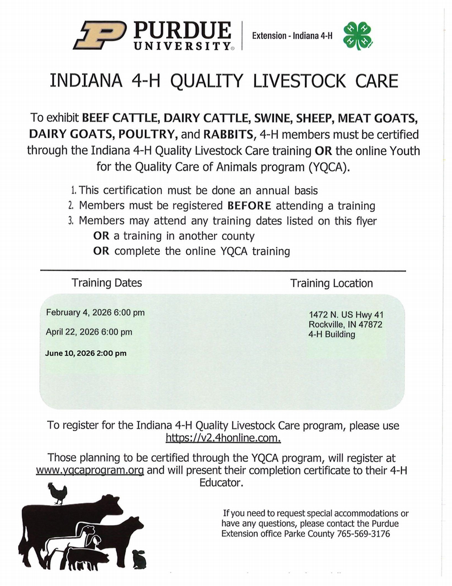 Quality Livestock Care Class