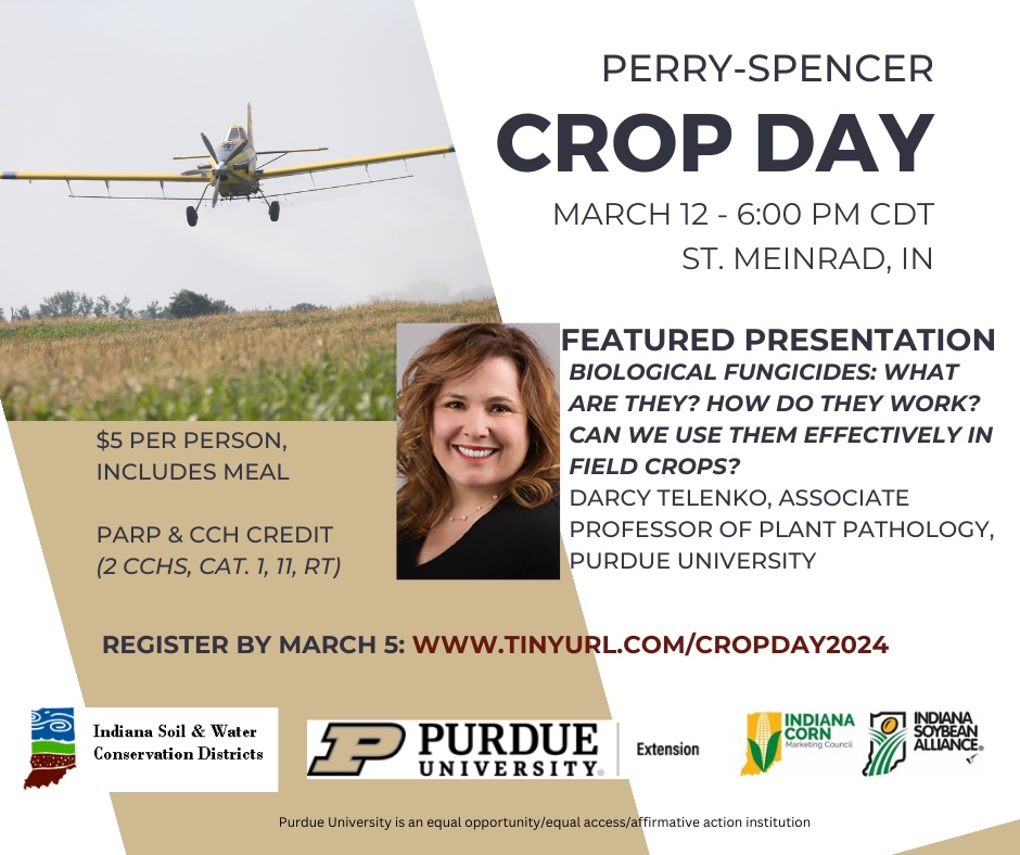 Graphic with info about Perry/Spencer Crop Day