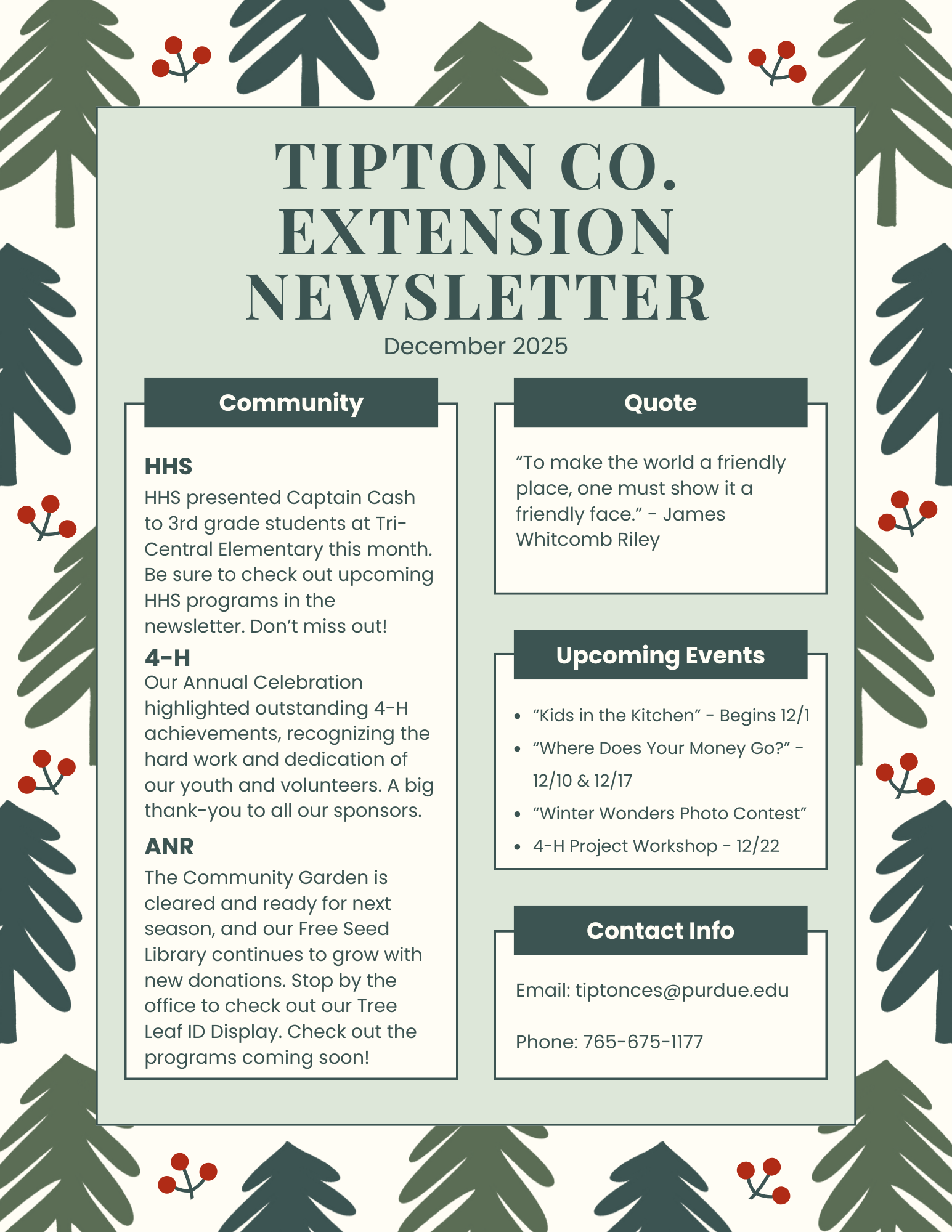 december newsletter thumbnail