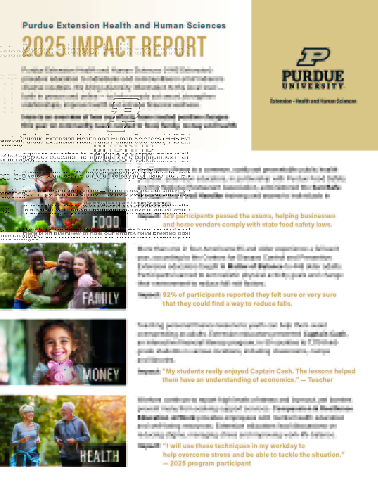 2025 Purdue HHS Extension Impact Report
