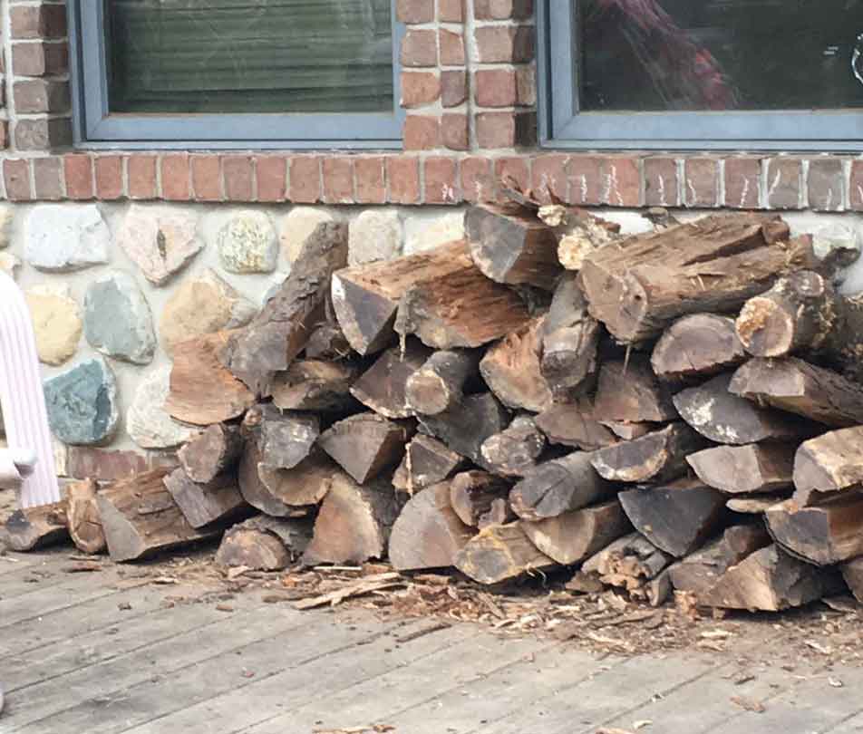 firewood stacked