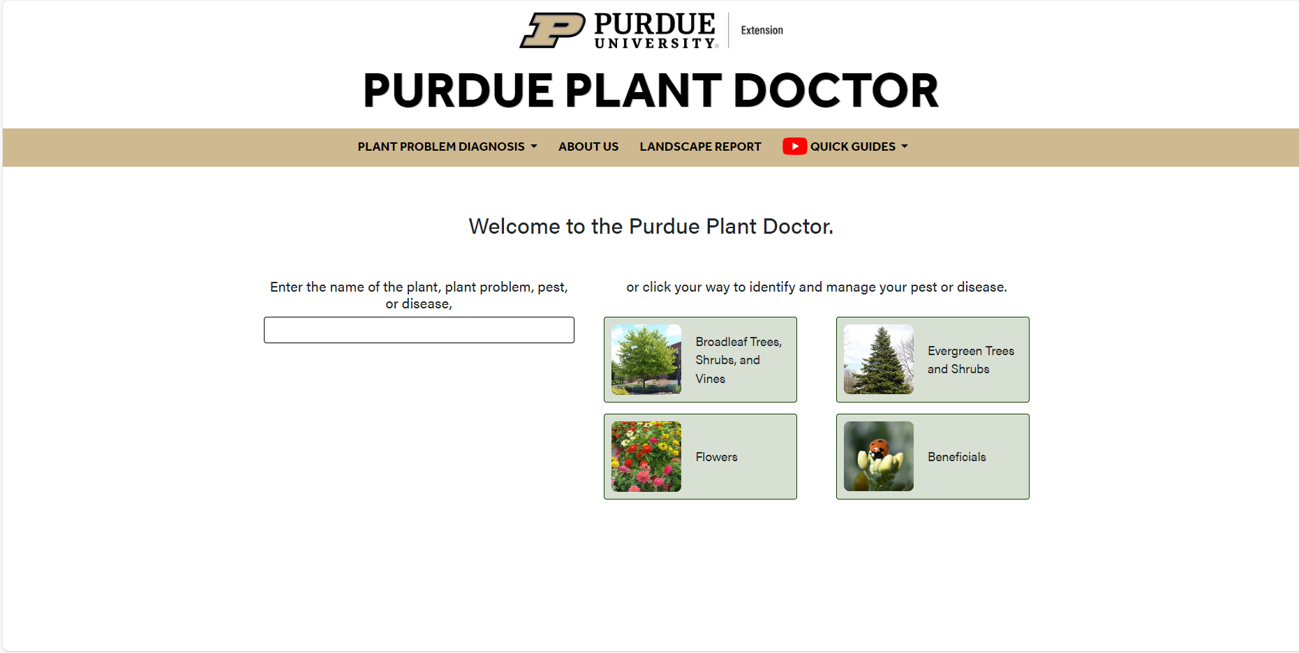 Purdue Plant Doctor website