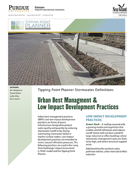 Urban best management low impact development practice cover image.