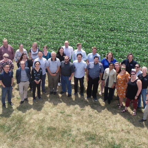 Image of a group of researchers in a field