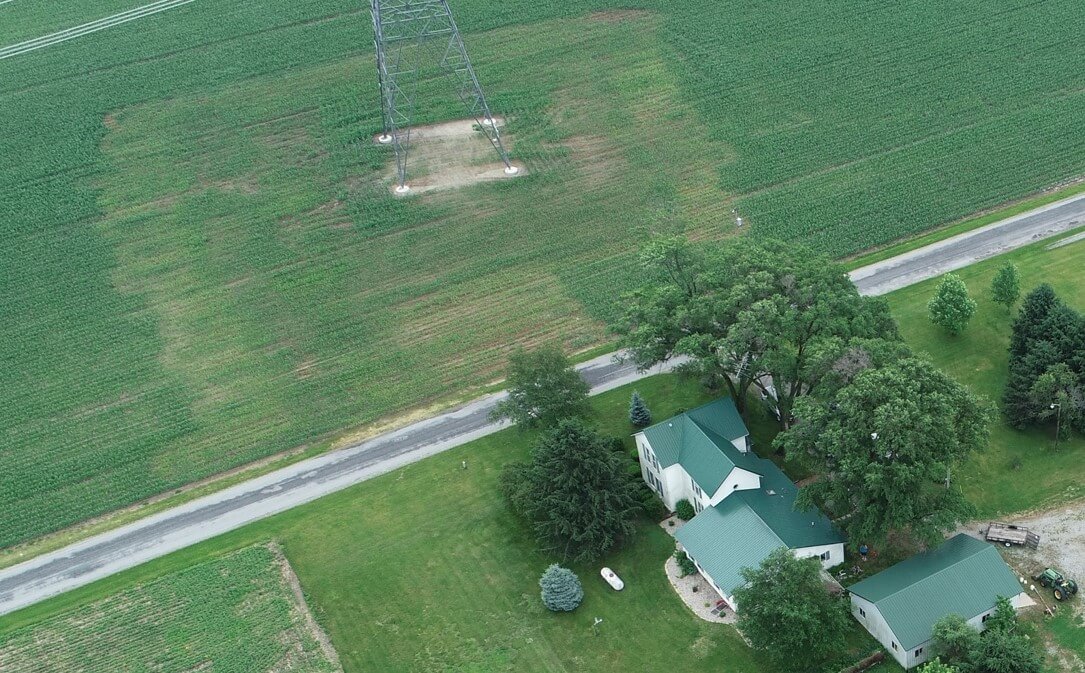 Image of a farm from above