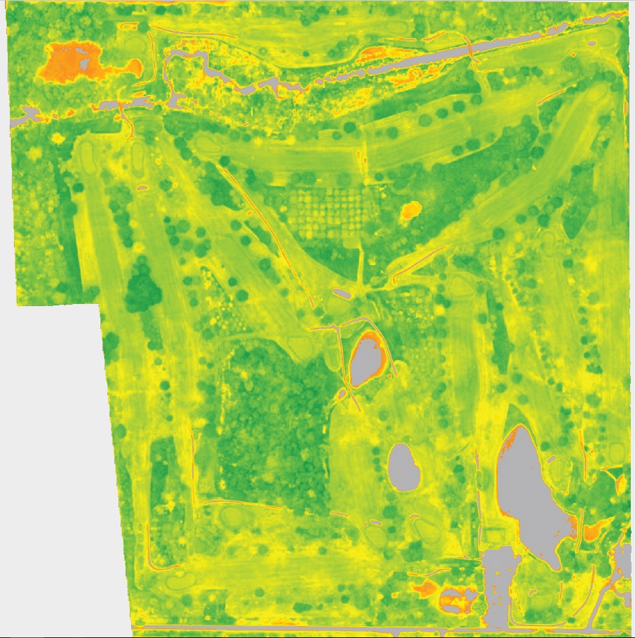 Image of a golf court map  generated using the Quantix fixed-wing UAV from AeroVironment